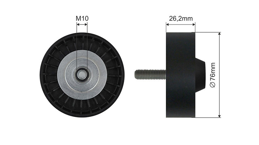 ROLA INTINZATOR CUREA TRANSMISIE, VW BEETLE 11-, CADDY III 10-, GOLF VI 08-, JETTO 10-, POLO 09- 1.2 TSI