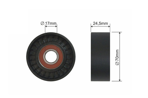 ROLA INTINZATOR CUREA TRANSMISIE, VW CADDY 01-, CRAFTER 06-15, GOLF VI, JETTA 05-, PASSAT 05-, POLO ...