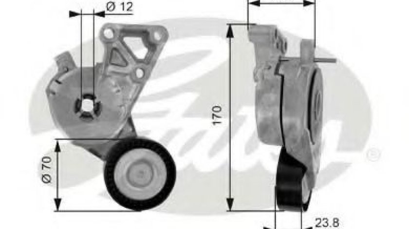 Rola intinzator,curea transmisie VW CADDY III Caroserie (2KA, 2KH, 2CA, 2CH) (2004 - 2016) GATES T38148 - produs NOU