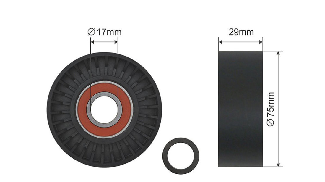 ROLA INTINZATOR CUREA TRANSMISIE, VW CRAFTER 30-35, CRAFTER 30-50 2.5D 04.06-05.13