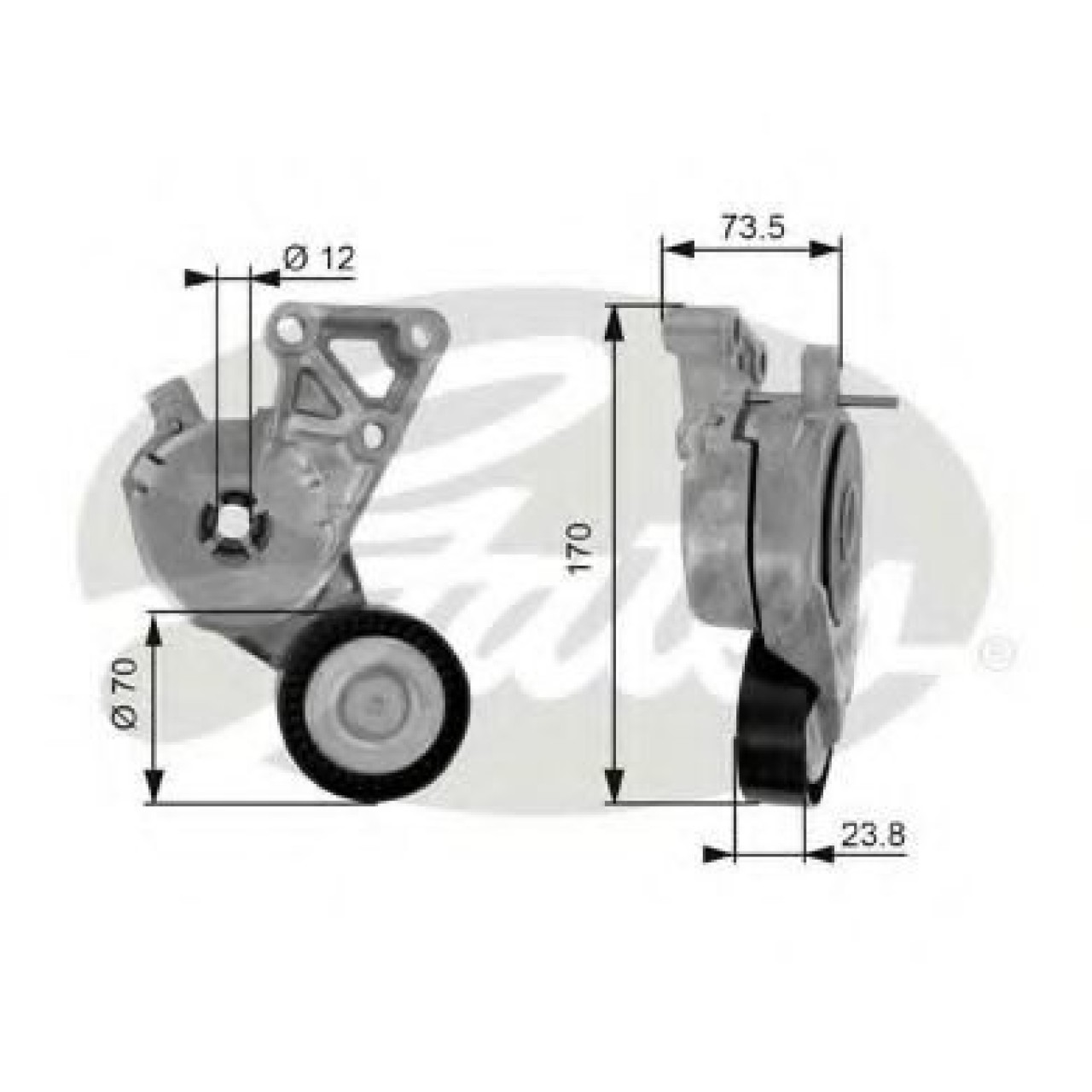 Rola intinzator,curea transmisie VW GOLF V Variant (1K5) (2007 - 2009) GATES T38148 piesa NOUA