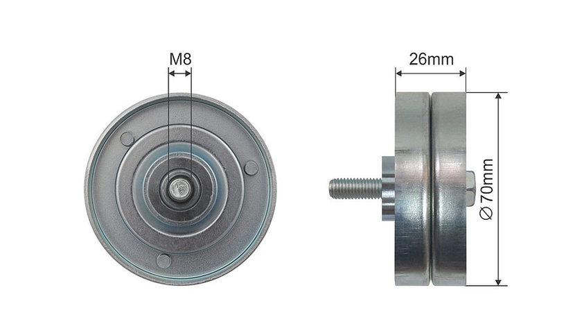 ROLA INTINZATOR CUREA TRANSMISIE, VW LT 28-35 II, LT 28-46 II 2.8D 05.01-07.06