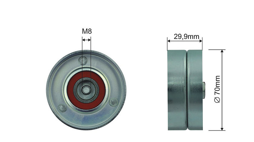 ROLA INTINZATOR CUREA TRANSMISIE, VW LT 28-35 II, LT 28-46 II 2.8D 05.01-07.06 VW LT 2.8TDI