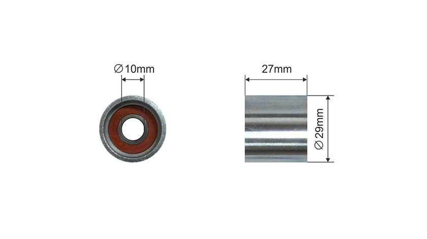 ROLA INTINZATOR CUREA TRANSMISIE, VW PASSAT B5.5 1.8/2.0 01.95-05.10, AUDI A4 B5, A4 B6, A4 B7, A6 C5; SEAT EXEO, EXEO ST, SKODA SUPERB I