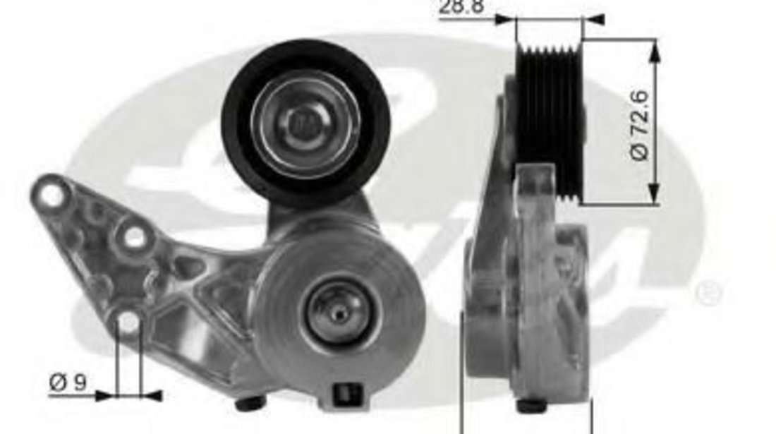 Rola intinzator,curea transmisie VW PHAETON (3D) (2002 - 2016) GATES T38208 piesa NOUA