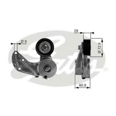 Rola intinzator,curea transmisie VW TOUAREG (7LA, 7L6, 7L7) (2002 - 2010) GATES T38317 piesa NOUA