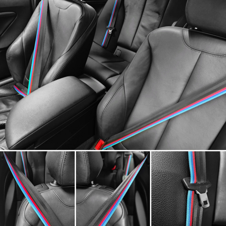 Rola Pentru Centura Auto Material Negru + Albastru + Rosu Tip M 70846