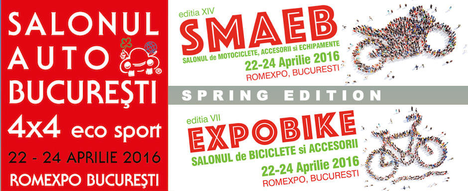 Romexpo 22-24 Aprilie: SAB, SMAEB si EXPOBIKE prezinta cel mai tare week-end auto-moto-sport