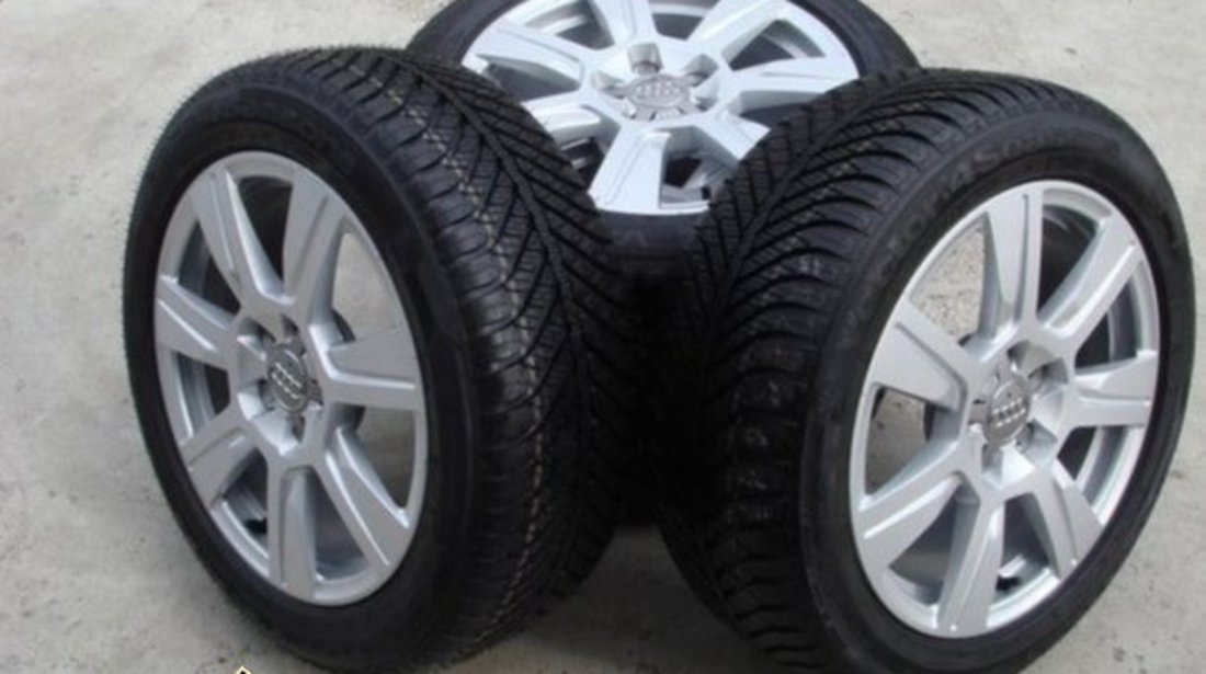 Roti 17 toli originale audi a6 , a4 cu anvelope noi de vara 225 50 17 goodyear vector