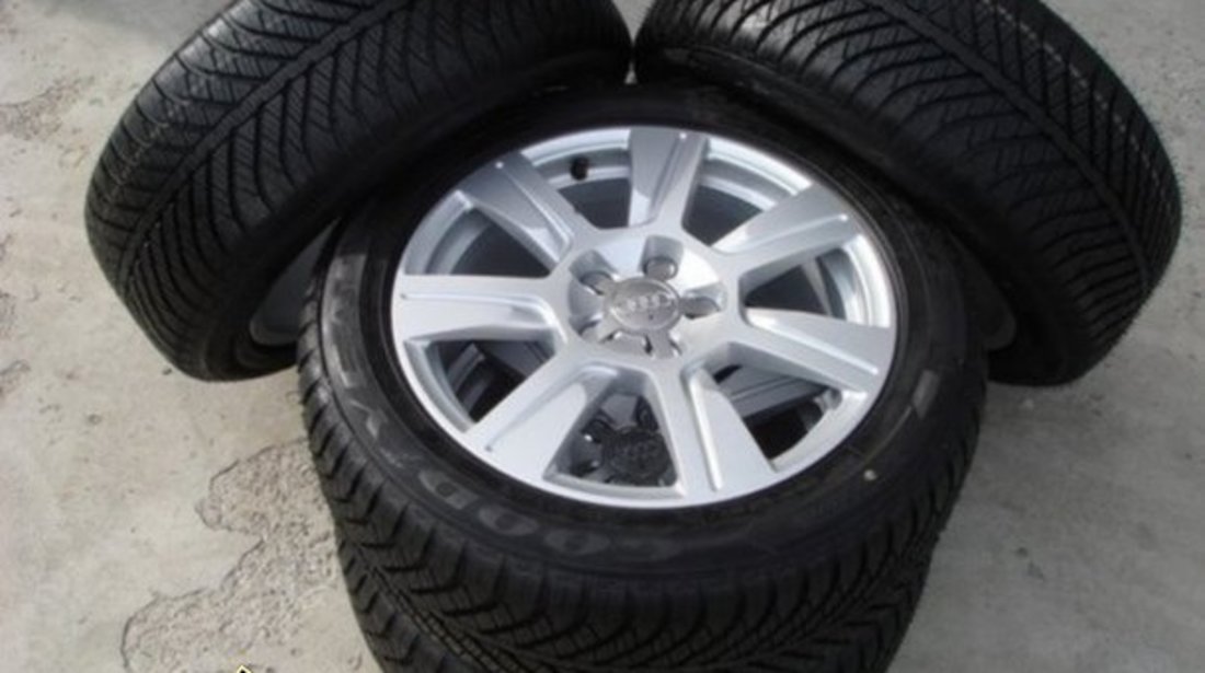 Roti 17 toli originale audi a6 , a4 cu anvelope noi de vara 225 50 17 goodyear vector