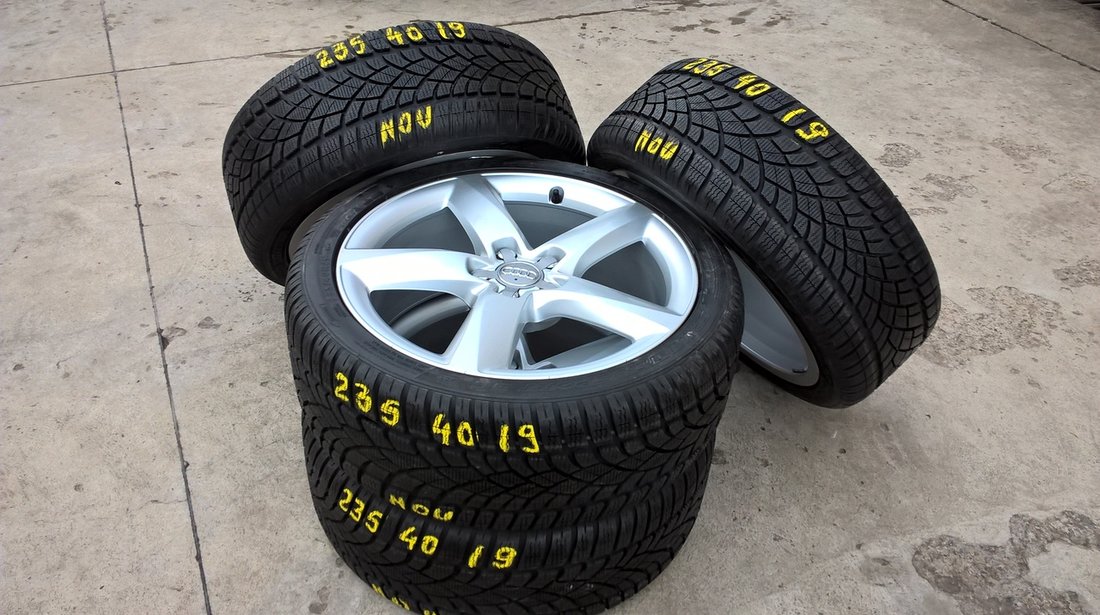 Roti iarna 19 toli originale audi A4 A5 A6 cu anvelope noi 235 40 19 dunlop winter 3d