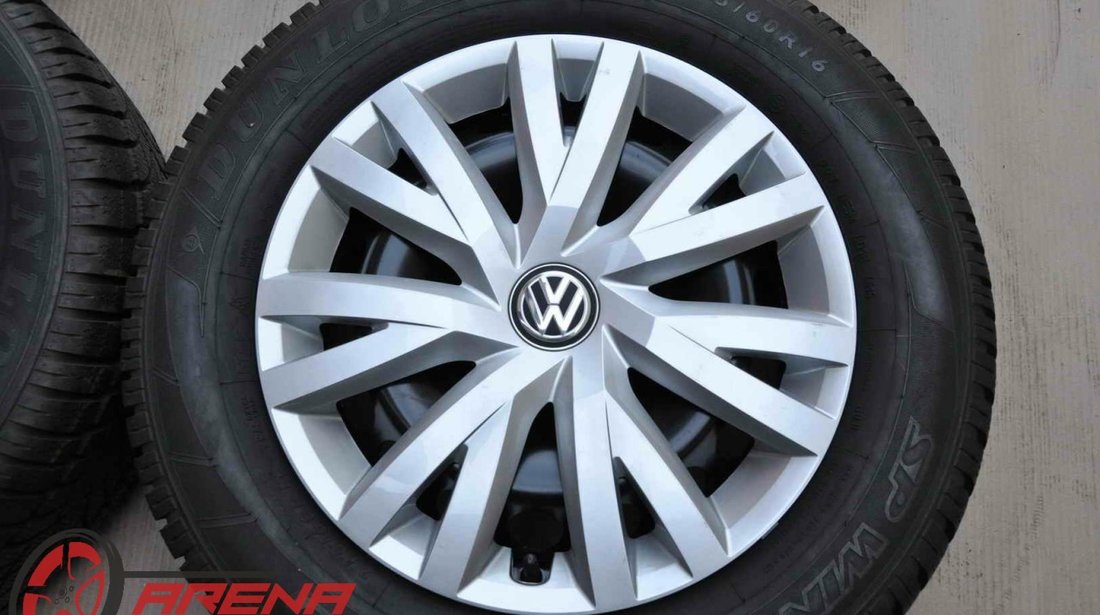 Roti Iarna Tabla 16 inch Originale VW Beetle Passat Skoda Superb Dunlop 215/60 R16