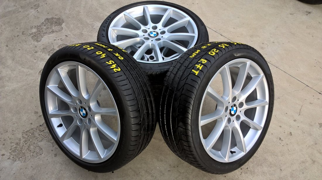 Roti vara 20 toli originale bmw seria 5 , 5 gt , 7 x3 x4 cu anvelope pirelli p zero run flat