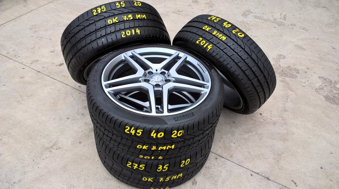 Roti vara 20 toli originale mercedes cl , s class amg cu anvelope pirelli p zero run flat