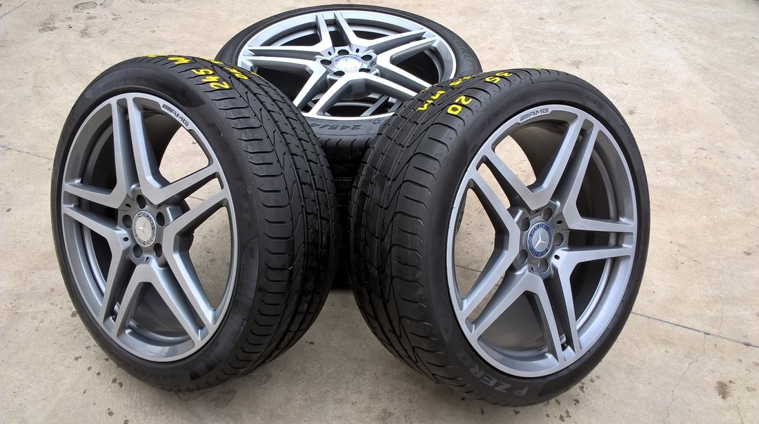 Roti vara 20 toli originale mercedes cl , s class amg cu anvelope pirelli p zero run flat