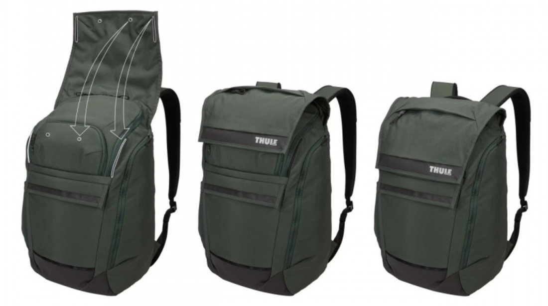 Rucsac urban cu compartiment laptop Thule Paramount 27L Racing Green