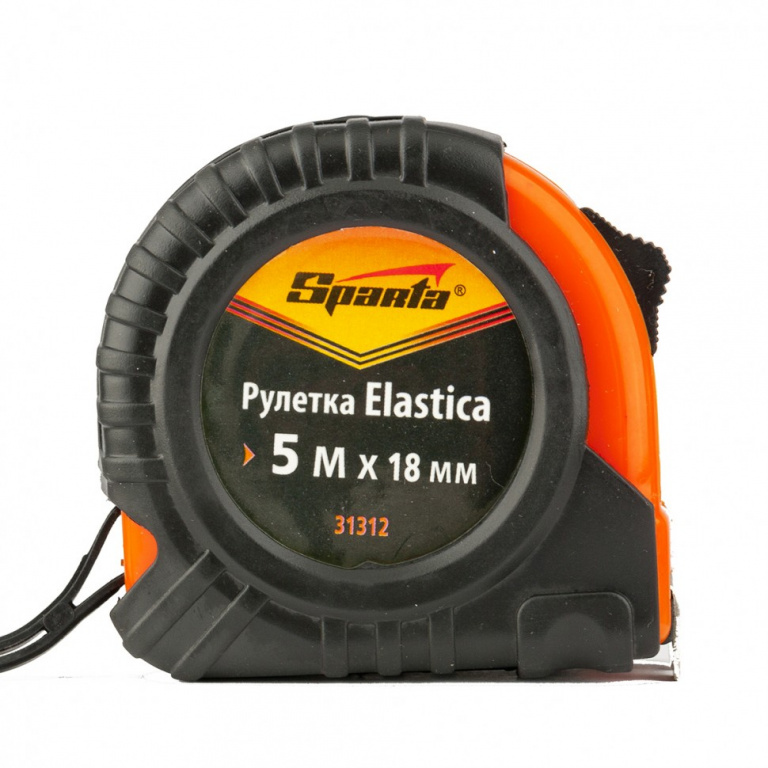 Ruleta Elastica, 5 m х 18 mm, Carcasa Cauciucata Sparta 31312