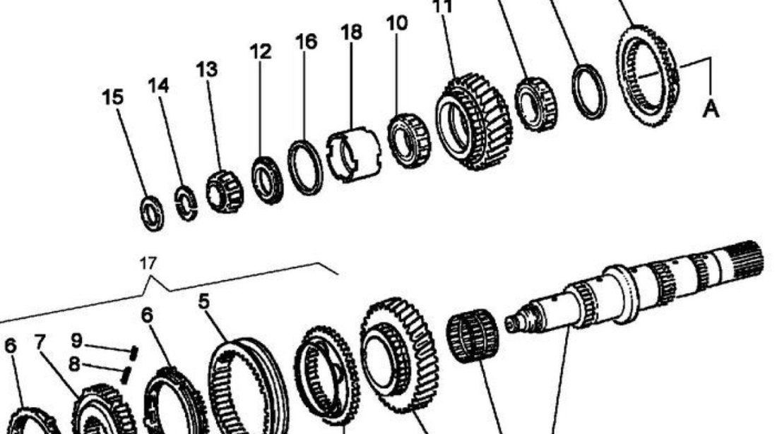 Rulment cu ace ax secundar cutie viteze Renault Kerax 8x4 (poz.3) CEI 5001848858