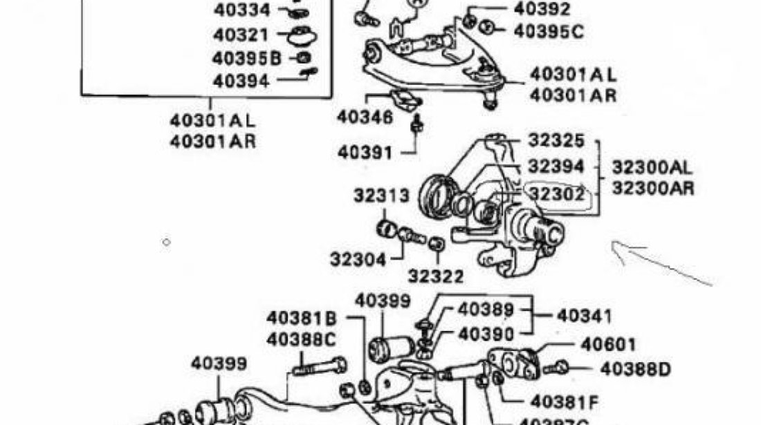 Rulment cu ace portfuzeta fata (intra pe conul planetarei) Mitsubishi Pajero II KOYO MB160670