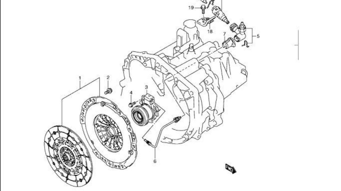 Rulment hidraulic ambreiaj Suzuki SX4 motor 1,9 DDiS LPR 23820-79J00