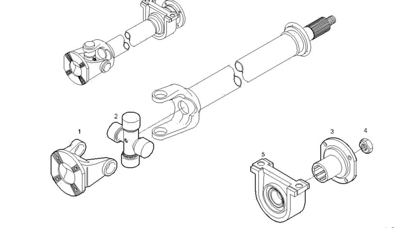 Rulment intermdiar cardan central DIAMETRU 60 MM. Iveco Eurocargo 7.5 tone BTA B03-01-004