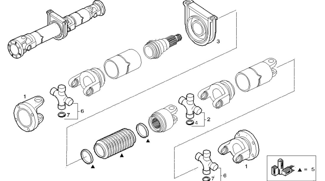 Rulment intermediar cardan 40 mm Iveco Daily IV LEMA 42535254