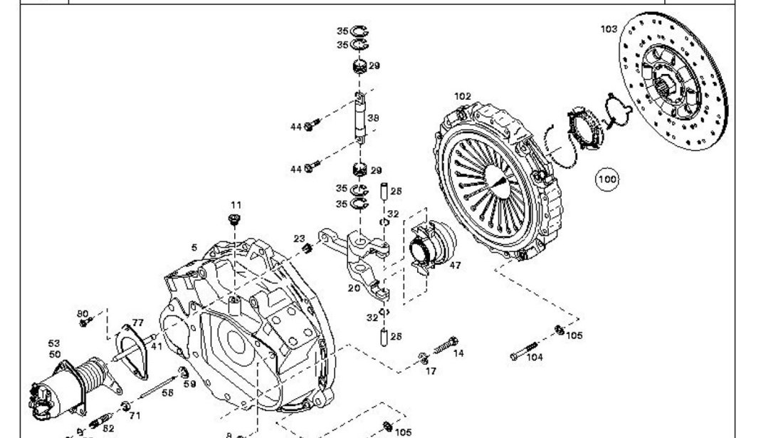 Rulment presiune ambreiaj Setra 315 UL (motorizare Mercedes) SACHS 0012508815