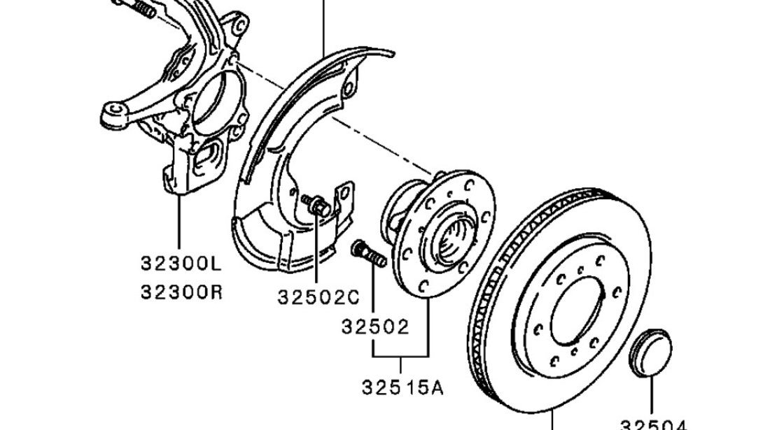 Rulment punte fata Mitsubishi L 200 JAPANPARTS MR992374