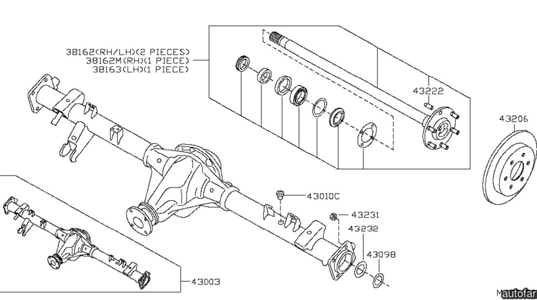 Rulment punte spate Nissan Navara NISSAN OE 40210EB000