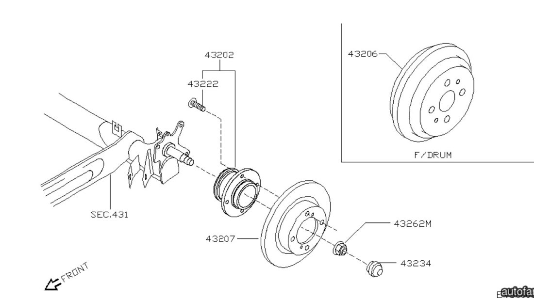 Rulment spate Nissan Almera II (butuc) BTA 43200-BM500