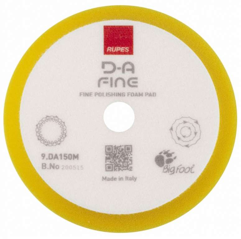 Rupes Big Foot DA Fine High Performance Fine Polishing Foam Pad Burete Polish Fin 130/150mm Galben 9.DA150M/48