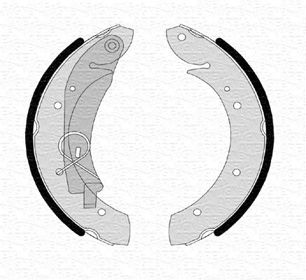 Sabot frana puntea spate (360219192185 MAGNETI MARELLI) Citroen,PEUGEOT