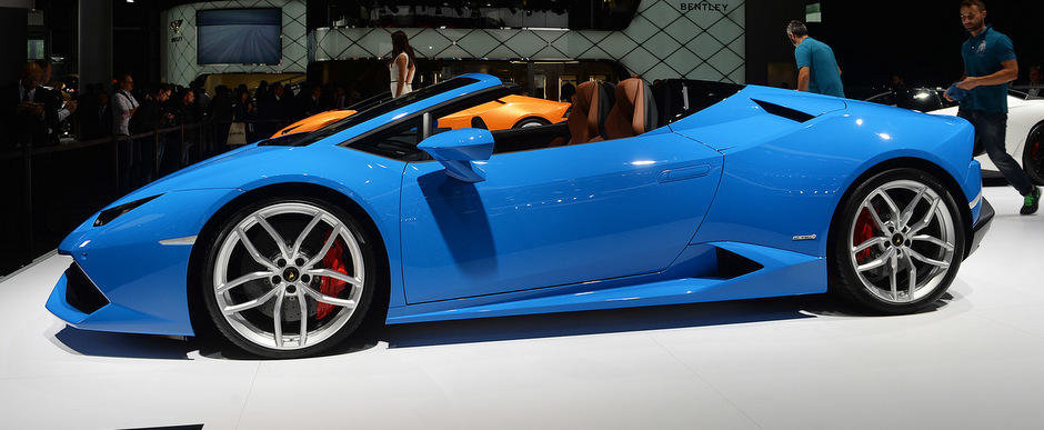 Salonul Auto de la Frankfurt 2015: Noul Lamborghini Huracan Spyder, imagini reale