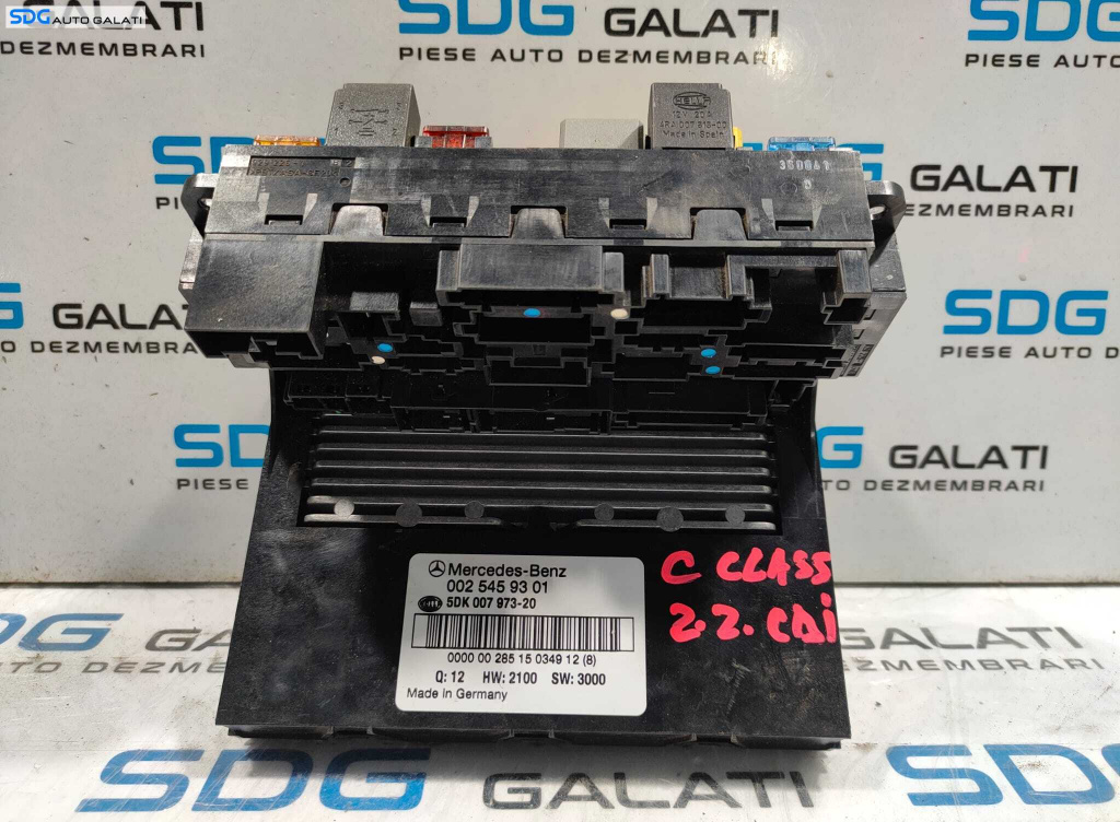 SAM Unitate Modul Calculator Control Confort Tablou Panou Sigurante Relee Mercedes Clasa C Class W203 2001 - 2007 Cod 0025459301 A0025459301 [L4911]