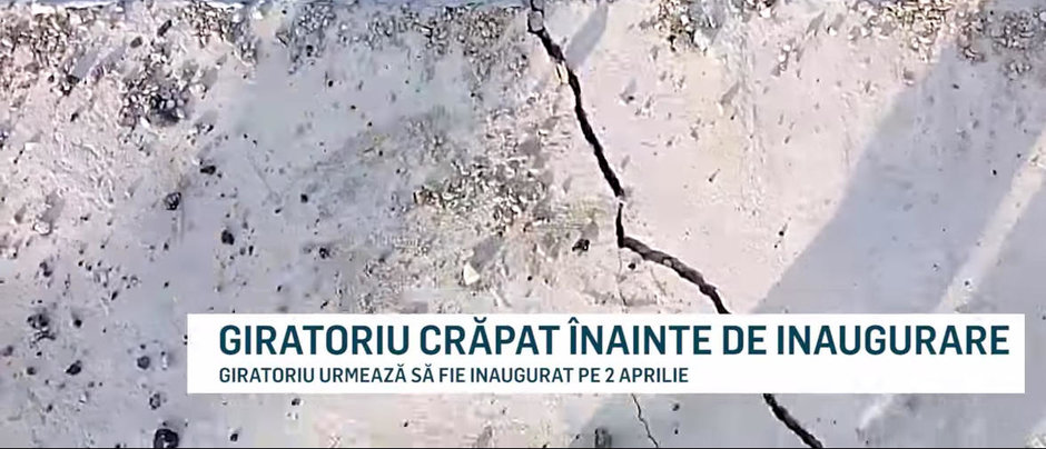 Sambata, 9 aprilie, se inaugureaza o bomba cu ceas in Prahova: primul giratoriu suspendat plin de crapaturi Sambata, 9 aprilie, se inaugureaza o bomba cu ceas in Prahova: primul giratoriu suspendat plin de crapaturi
