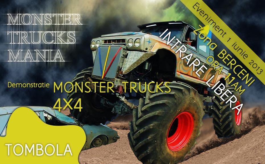 Sambata, demonstratie MonsterTrucks Romania in Berceni!