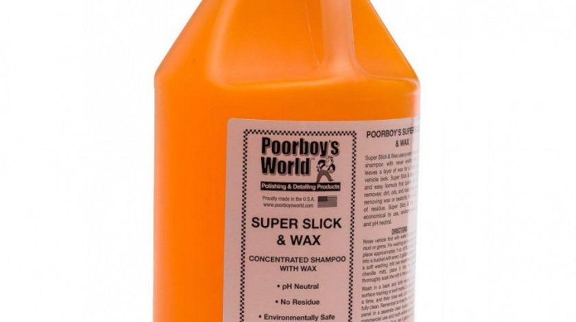 Sampon Auto Poorboy's World Super Slick &amp; Wax 3.78L PB-SSAW-128