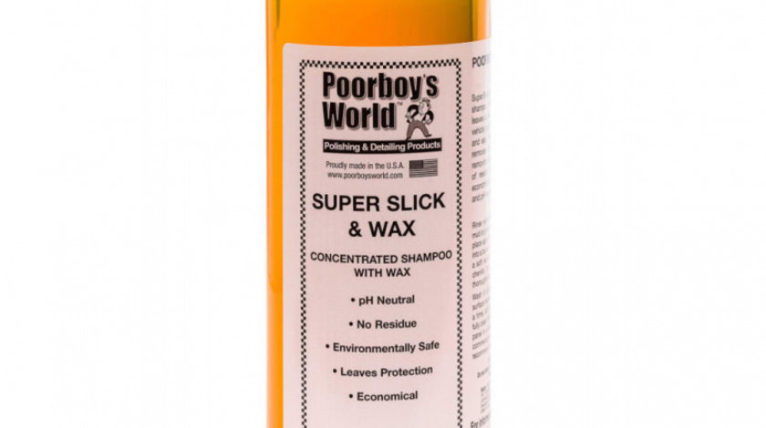 Sampon Auto Poorboy's World Super Slick &amp; Wax 946ML PB-SSAW-32