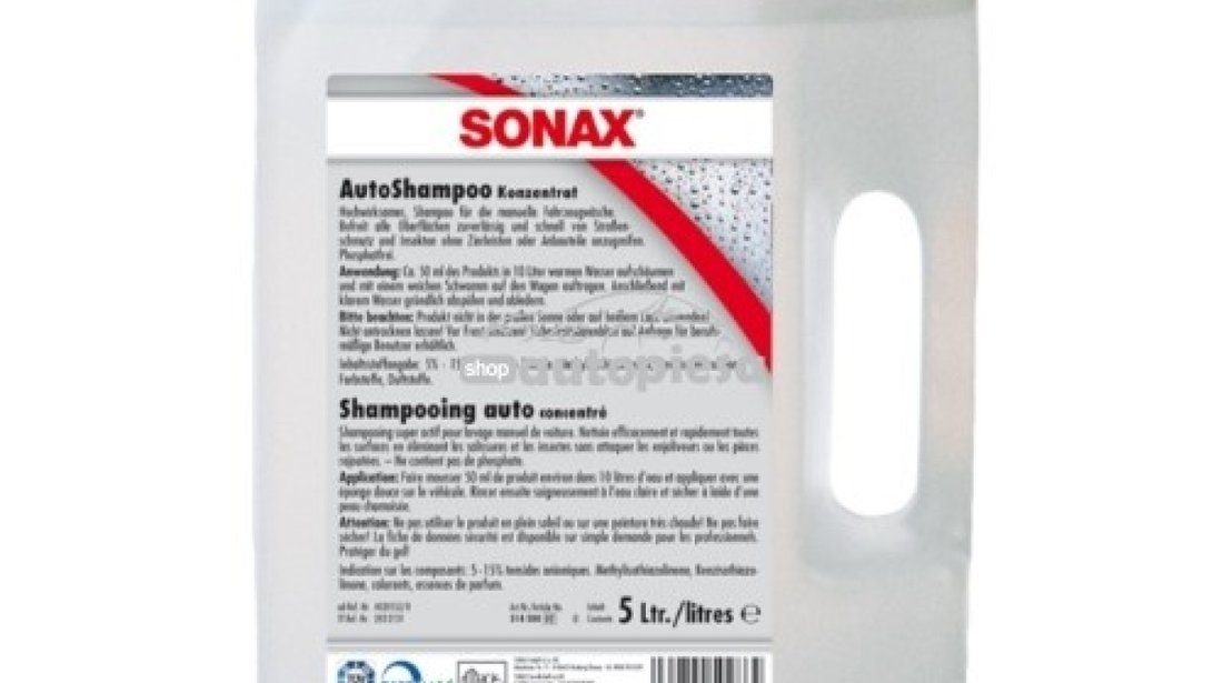 Sampon concentrat pentru luciu SONAX 5 L SO314500 piesa NOUA