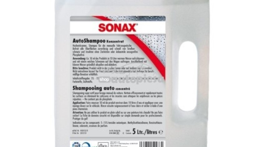 Sampon concentrat pentru luciu SONAX 5 L SO314500 - produs NOU