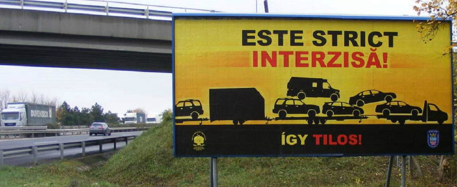 Samsarii romani, spaima Ungariei. Vecinii monteaza panouri rutiere, cu dedicatie, pe autostrazi Samsarii romani, spaima Ungariei. Vecinii monteaza panouri rutiere, cu dedicatie, pe autostrazi