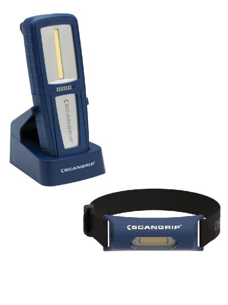 Scangrip Lampa Lucru Atelier + Lanterna De Frunte Portabila I-Zone Uniform 49.0378