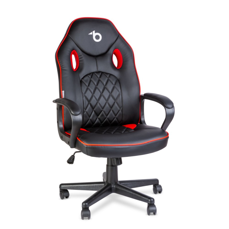 Scaun gamer cu cotieră - negru / roșu - 71 x 53 cm / 53 x 47 cm BMD1116RD