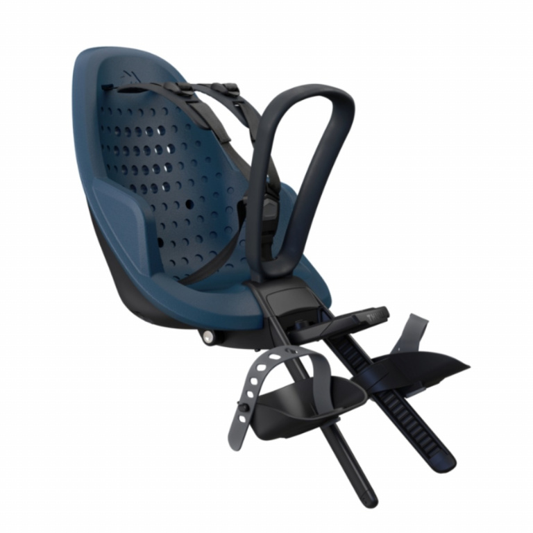 Scaun pentru copii, Thule Yepp 2 Mini Majolica Blue Front mounted, cu montare pe bicicleta in fata