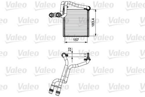 Schimbator caldura, incalzire habitaclu (811536 VALEO) VW