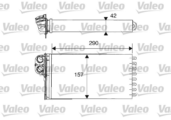 Schimbator caldura, incalzire habitaclu (812212 VALEO) PEUGEOT