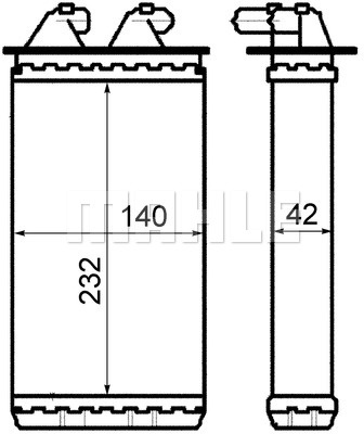 Schimbator caldura, incalzire habitaclu (AH149000S BEH MAH) FIAT