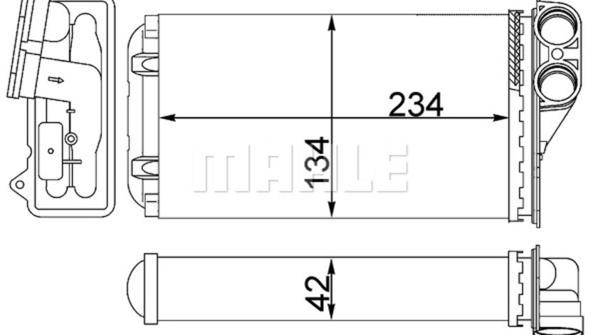 Schimbator caldura, incalzire habitaclu (AH218000S BEH MAH) Citroen,PEUGEOT