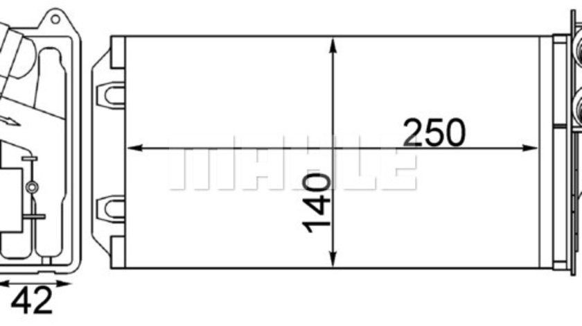 Schimbator caldura, incalzire habitaclu (AH245000S BEH MAH) Citroen,PEUGEOT