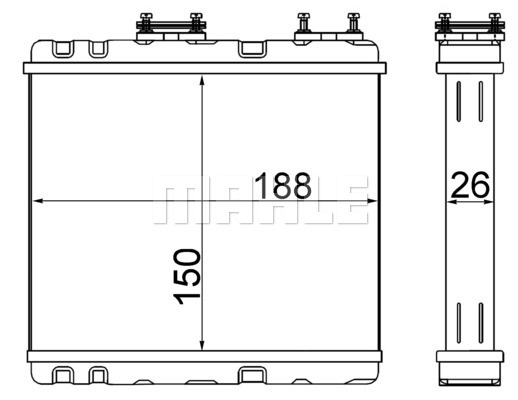 Schimbator caldura, incalzire habitaclu (AH247000S MAHLE KNECHT) NISSAN